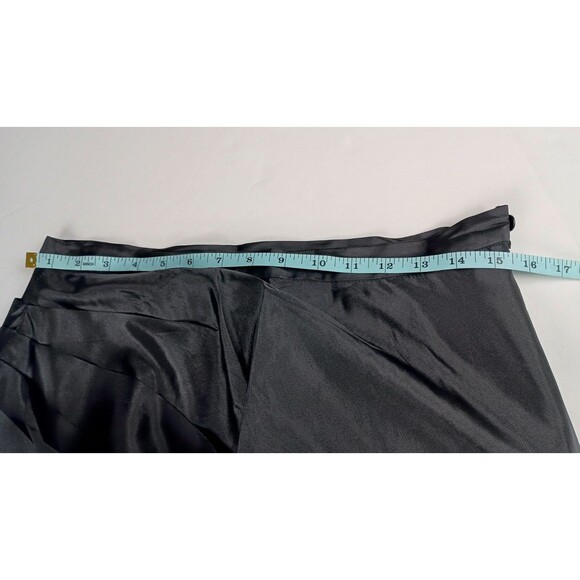 Jessica McClintock Maxi Skirt Gothic Steampunk Sz 12 Vintage Black Layers Bustle - Picture 13 of 15